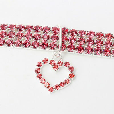 Premium Chihuahua Bling Necklace Small Dog Faux Crystal Collar 3 SIZES Pink Chihuahua Clothes and Accessories at My Chi and Me