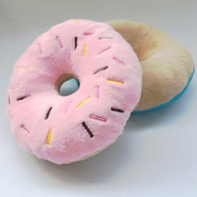 Pink Strawberry Donut Chihuahua or Small Dog Plush Star Toy with Squeaker Chihuahua Clothes and Accessories at My Chi and Me