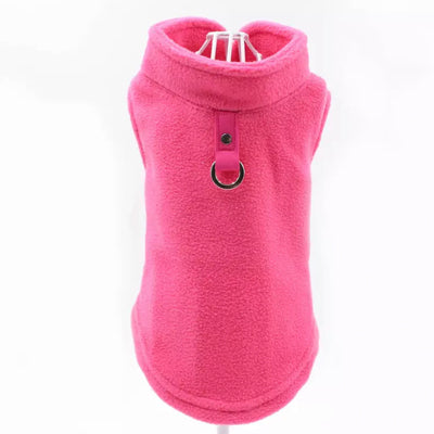Chihuahua or Small Dog Fleece Jumper with D Rings For Leash Pink - My Chi and Me