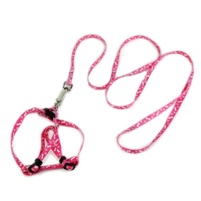 Chihuahua Puppy or Small Chihuahua Harness and Lead Set Paws & Bones Pink Light Weight Webbing Chihuahua Clothes and Accessories at My Chi and Me