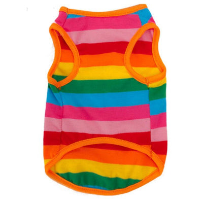 Chihuahua or Small Dog Rainbow Striped Pride T Shirt
