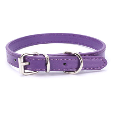 Small Dog Collar PU Leather 8 Colours