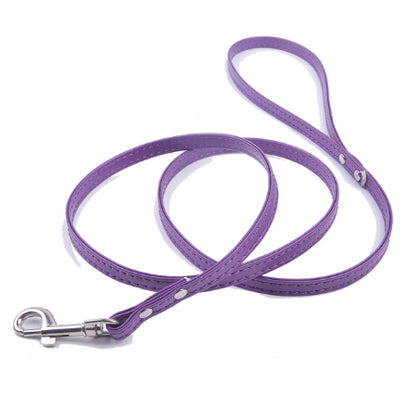 Super Value Small Flat PU Leather 1cm Lead 1.2 Metres Long 12 COLOURS Chihuahua Clothes and Accessories at My Chi and Me