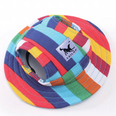 Rainbow Pride NHS Sun Hat for Chihuahua Small Dog or Puppy