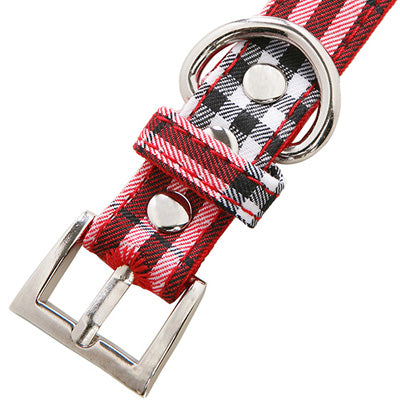 Red Checked Tartan Collar by Urban Pup Chihuahua Clothes and Accessories at My Chi and Me