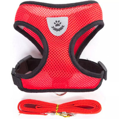 Breathable Mesh Chihuahua or Small Dog Harness and Lead Set Red - 3 SIZES Chihuahua Clothes and Accessories at My Chi and Me