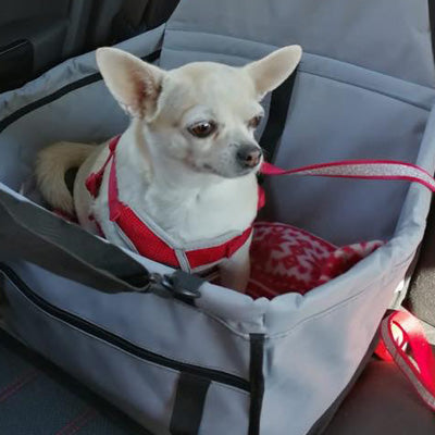 Premium Portable Folding Travel Car Seat Grey Mesh Sides - My Chi and Me