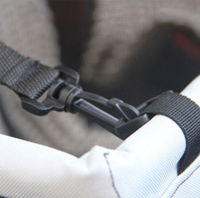Premium Portable Folding Travel Car Seat Grey Mesh Sides - My Chi and Me