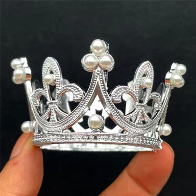 Silver Effect Mini Crown for chihuahuas and Small Dogs Queens Jubilee Princess Hat