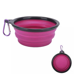 Clip and Go Travel Collapsible Water Bowl With Caribiner