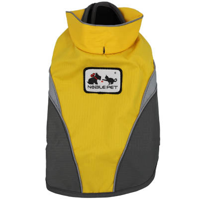 Small Dog Waterproof Reflective Adjustable Velcro Coat Yellow and Grey - My Chi and Me