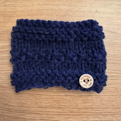 Soft Blue Fine Knit Snood for Chihuahua or Small Dog Size Small