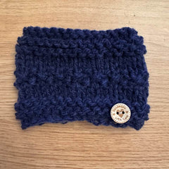 Soft Blue Fine Knit Snood for Chihuahua or Small Dog Size Small