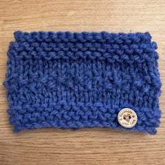 Soft Mid Blue Fine Knit Snood for Chihuahua or Small Dog Medium
