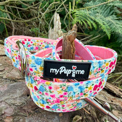 Luxury Blue Meadow Floral Lead by My Pup and Me