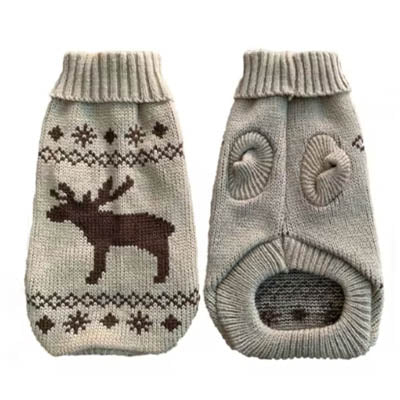 Beige and Brown Reindeer Jumper Chihuahua or Small Dog