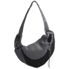 Small Dog Carrier Messenger Style Black & Grey 2 Sizes