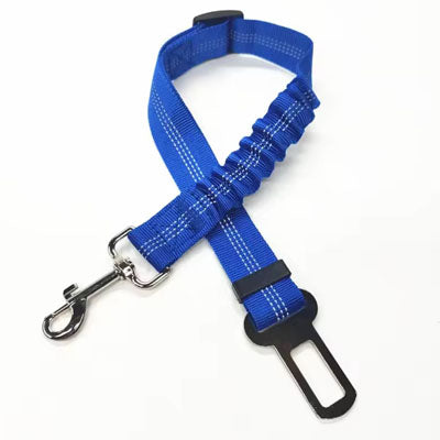 Anti Shock Premium Dog Seat Belt With Clip Blue