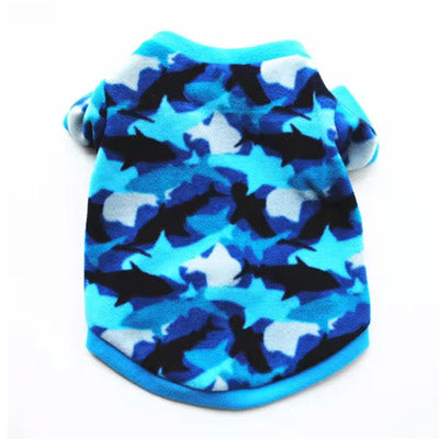 Chihuahua Puppy or Small Dog Fleece Bright Blue and Aquamarine