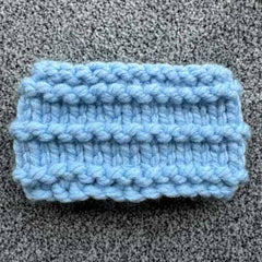 Soft Blue Chunky Hand Knit Snood for Chihuahua or Small Dog Medium