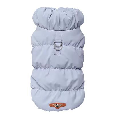 Water Resistant Baby Blue Padded Puffa Small Dog Coat 2 Sizes