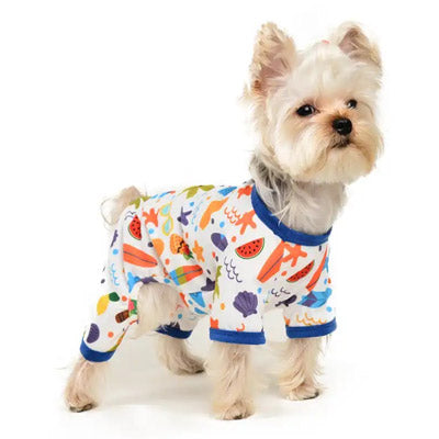Chihuahua or Small Dog Pyjamas Onesie Style Blue Surf Boards