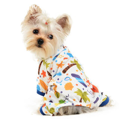 Chihuahua or Small Dog Pyjamas Onesie Style Blue Surf Boards