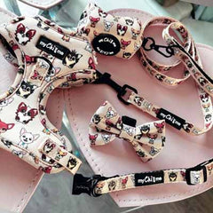 Smart Little Paws Chihuahua Print Exclusive Designer Bow Tie by My Chi and MeSmart Little Paws Stone Chihuahua Print Exclusive Designer Collar by My Chi and Me