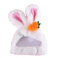 Easter Bunny Hats for Small Dogs White With Carrot