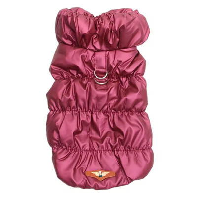 Water Resistant Burgundy Pearlised Padded Puffa Coat