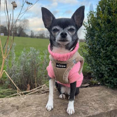 Tiny Trails Step In Soft Touch Suede Effect Faux Fur Lined Puppy and Small Dog Harness Caramel