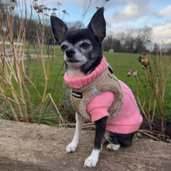 Tiny Trails Step In Soft Touch Suede Effect Faux Fur Lined Puppy and Small Dog Harness Caramel