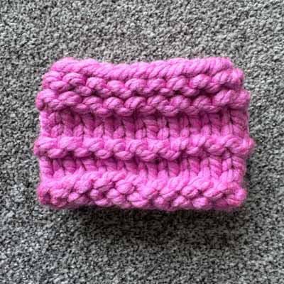 Cerise Chunky Hand Knit Snood for Chihuahua or Small Dog 3 Sizes Size Small