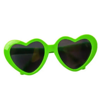 Heart Shaped Small Dog Pet Sunglasses Cool Lime