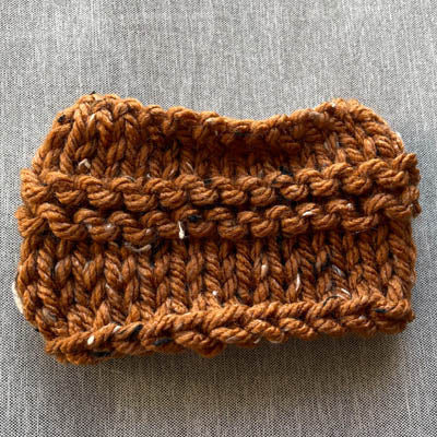 Copper Chunky Handy Knit Snood for Chihuahua or Small Dog