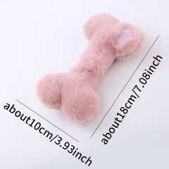 Cuddle Bone Small Dog Plush Bone Toy with Squeaker