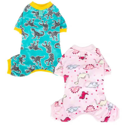 Extra Small Chihuahua Puppy Fleece Onesie Style Dinies Hooded D Ring Pyjamas 2 Colours