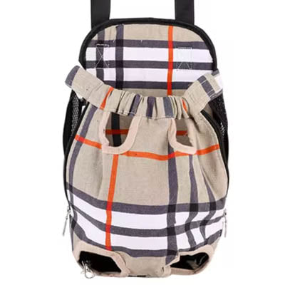 Front Facing Small Dog Puppy Carrier Legs Out Checked Oxford Cloth 2 Sizes