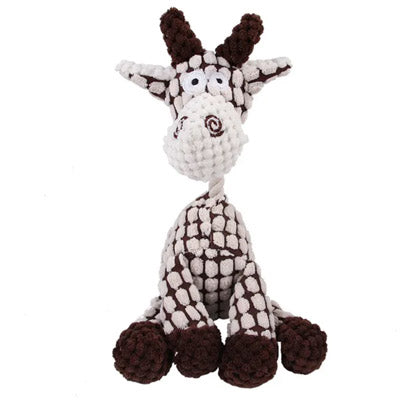 Giraffe Soft Rope Squeaky Toy for Small Dogs