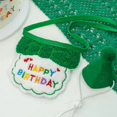 Happy Birthday Party Hat & Bib Set for Small Dogs 7 Colours