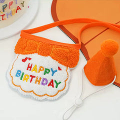 Happy Birthday Party Hat & Bib Set for Small Dogs 7 Colours