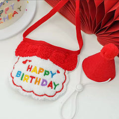 Happy Birthday Party Hat & Bib Set for Small Dogs 7 Colours