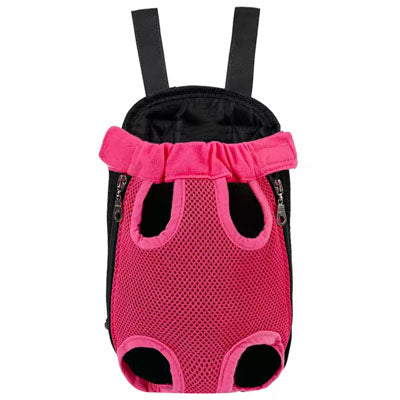 Front Facing Small Dog Puppy Carrier Legs Out Hot Pink