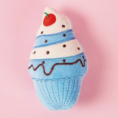 Ice Cream Chihuahua or Small Dog Plush Toy with Squeaker Blue