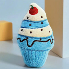 Ice Cream Chihuahua or Small Dog Plush Toy with Squeaker Blue