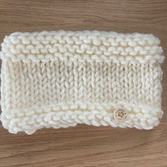 Winter White Chunky Hand Knit Snood for Chihuahua or Small Dog SALE