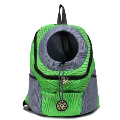 Chihuahua Small Dog Rucksack Pet Carrier Lime Green Grey Medium