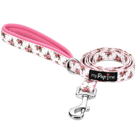 Luxury White Vintage Floral Lead by My Pup and Me