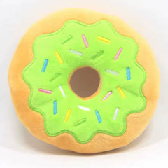 Premium Design Matcha Frosted Donut Small Dog Plush Squeaky Toy