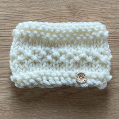 Winter White Chunky Hand Knit Snood for Chihuahua or Small Dog SALE